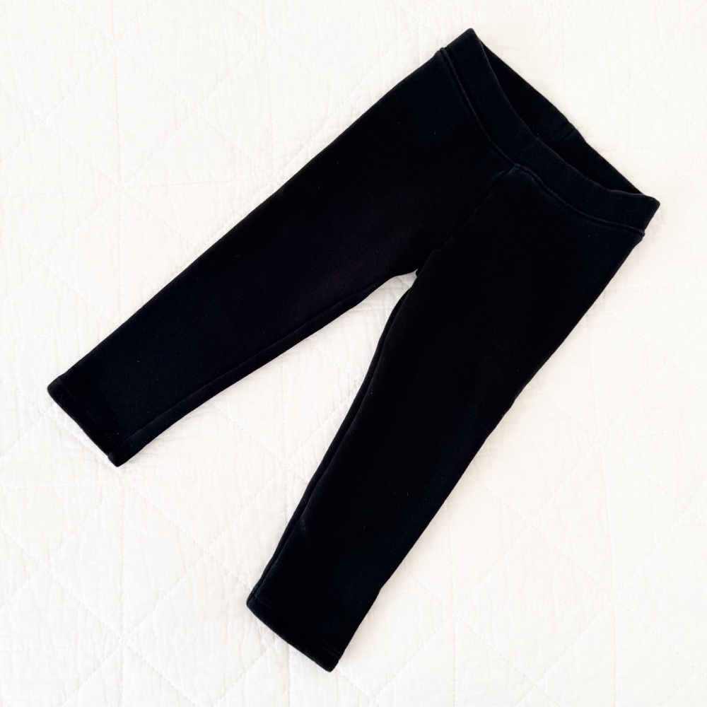 3 Years GAP Kids Black Leggings Fleece Lined